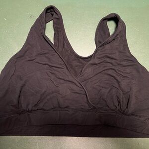 2X Black French Terry Racerback Nursing & Sleep Bra by Kindred Bravely